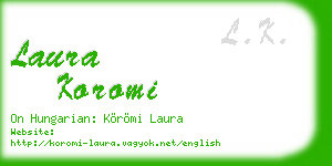 laura koromi business card